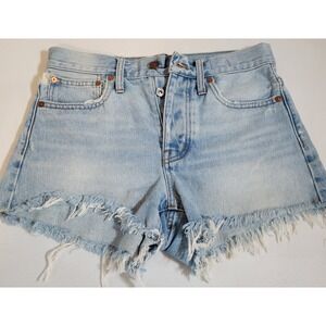 Madewell Relaxed Jean Shorts Size 24 Women's Denim Button Fly Cutoff 0630